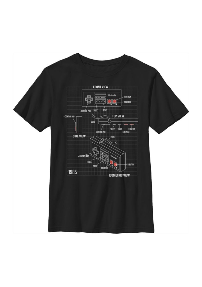 Boys 4-7 NES Schematic Graphic T-Shirt