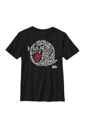 Nintendo Boys Super Mario Iconic Boo Portrait Crew T-Shirt