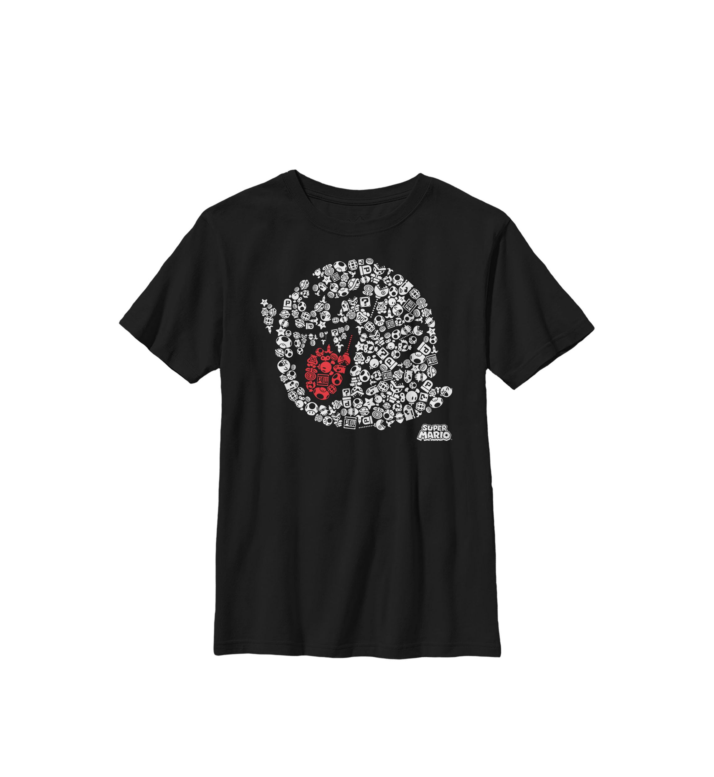 Boys Super Mario Iconic Boo Portrait Crew T-Shirt