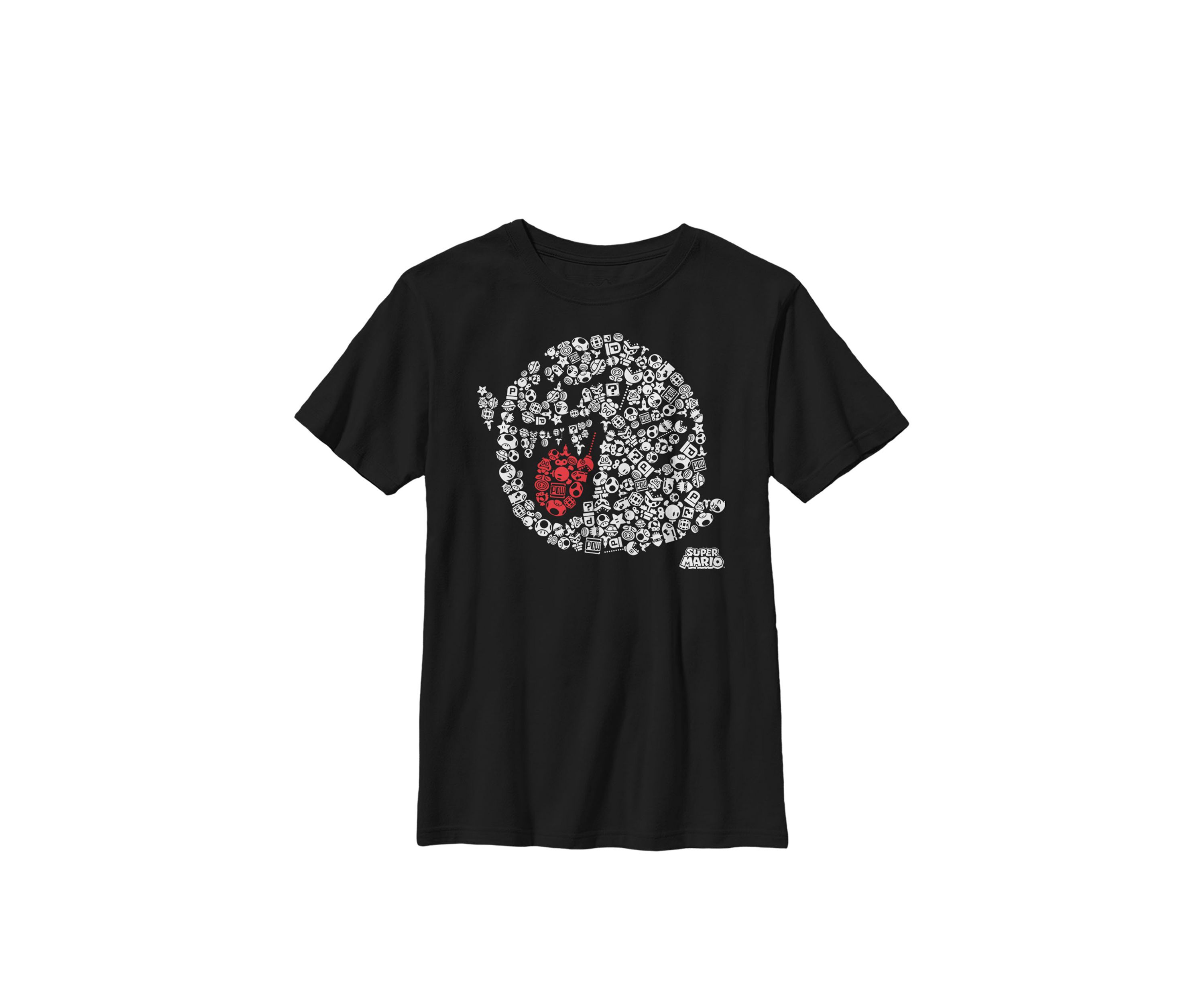 Boys Super Mario Iconic Boo Portrait Crew T-Shirt