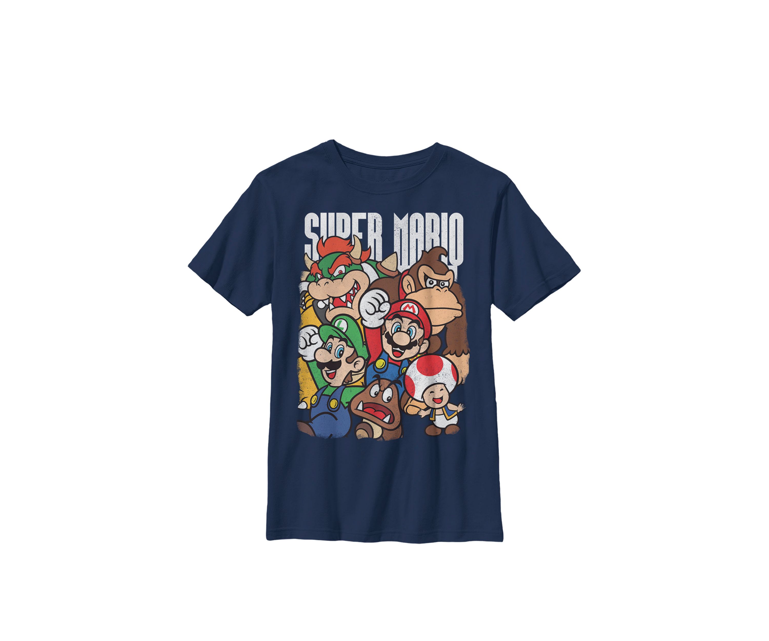 Super Mario Character Compilation Crew Graphic T-Shirt