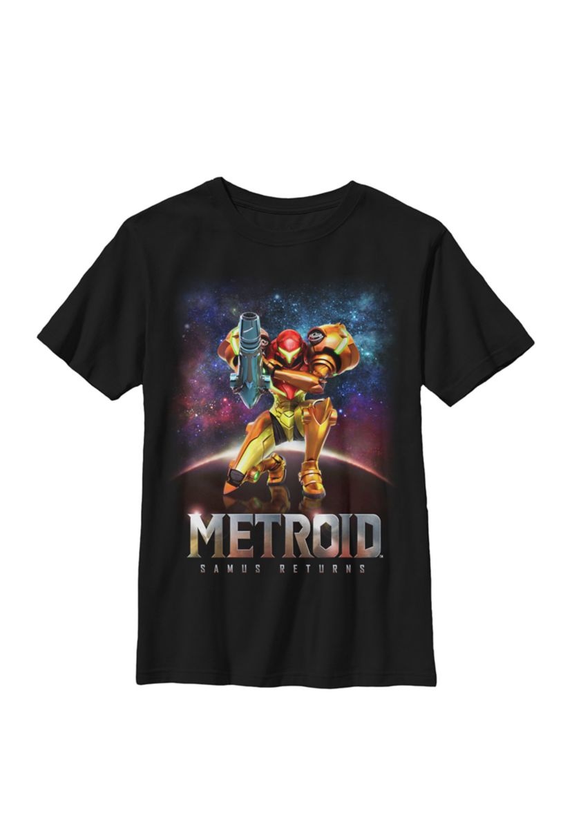 Boys Metroid Samus Returns Portrait Crew T-Shirt