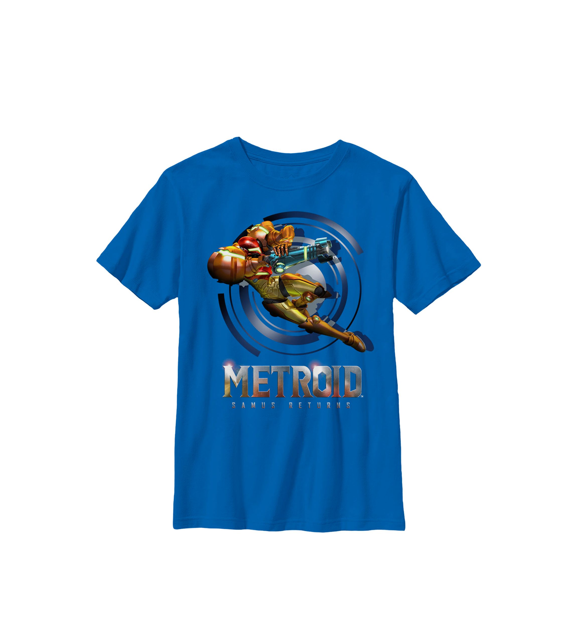 Boys Metroid Samus Returns Jump Action Crew T-Shirt