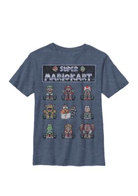 Nintendo Kids Mario Kart Retro 64 Racers Crew Graphic T-Shirt