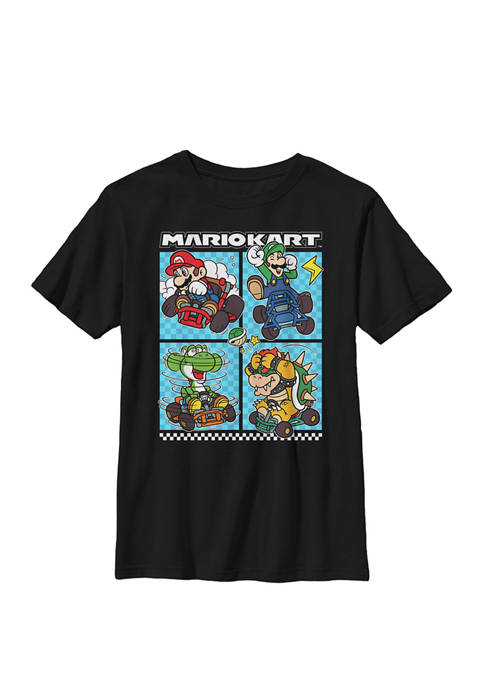 Mario Kart Mario Luigi Yoshi Bowser Group Crew Graphic T-Shirt