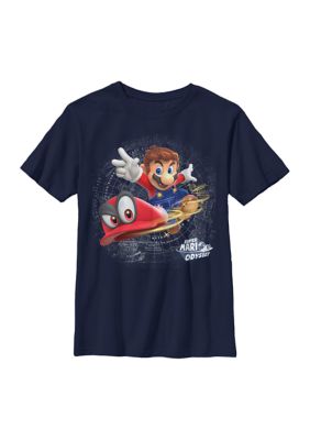 Nintendo Boys 4-7 New Adventures Graphic T-Shirt, Navy Blue, Small