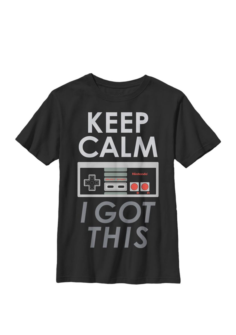 Boys NES Controller Keep Calm I Got This Crew T-Shirt
