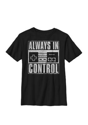 Nintendo Kids Super Mario Always In Control Square Crew T-Shirt