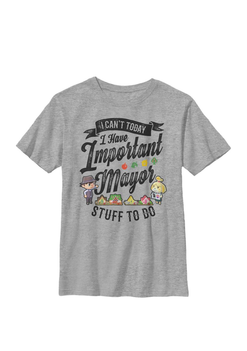 Animal Crossing Important Mayor Stuff Crew T-Shirt