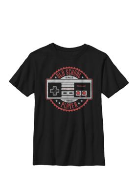 Nintendo Boys NES Controller Old School Player Crew T-Shirt -  4501315NNTD146540001004