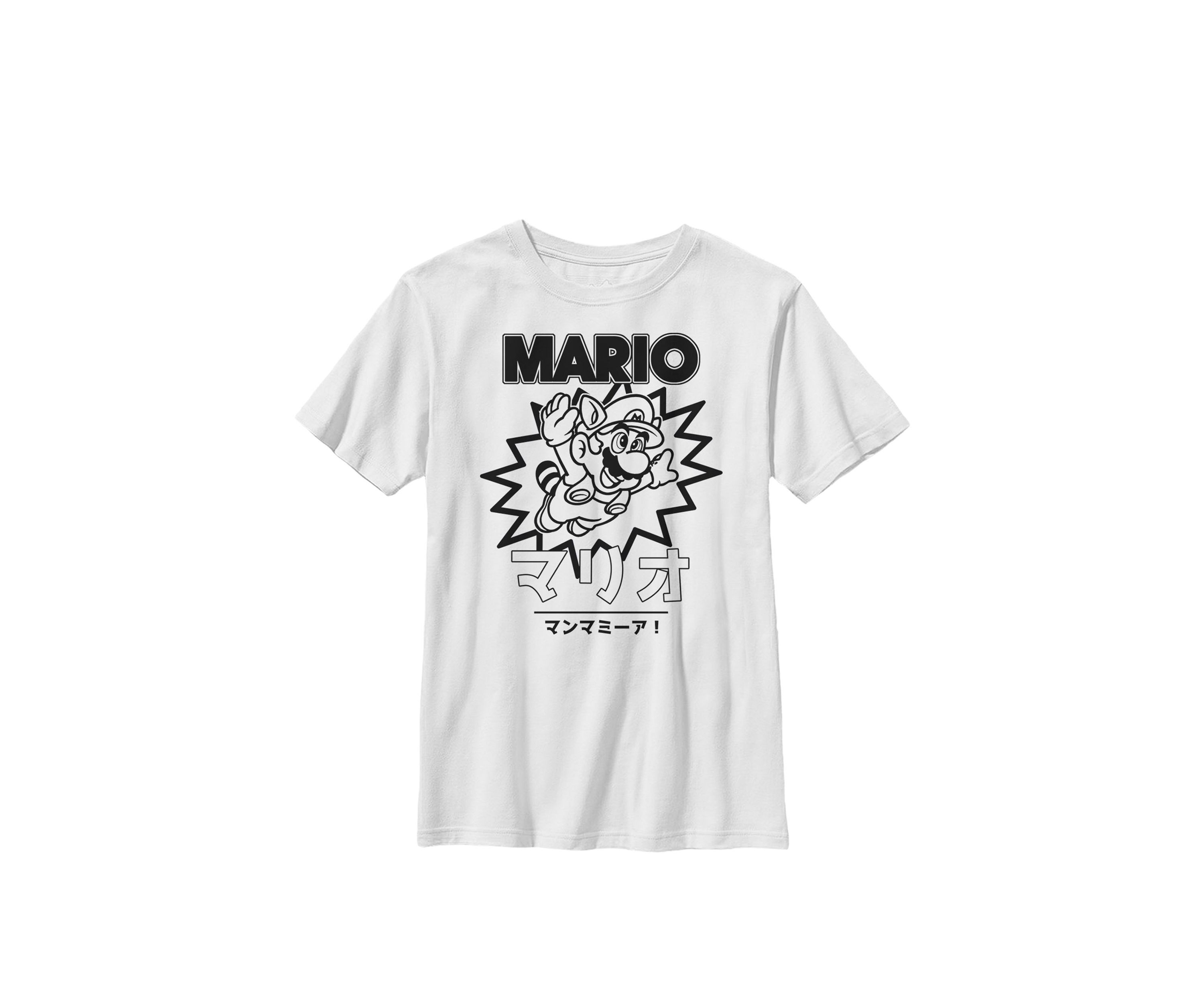 Boys Super Mario Mario Flyin Kanji Crew T-Shirt