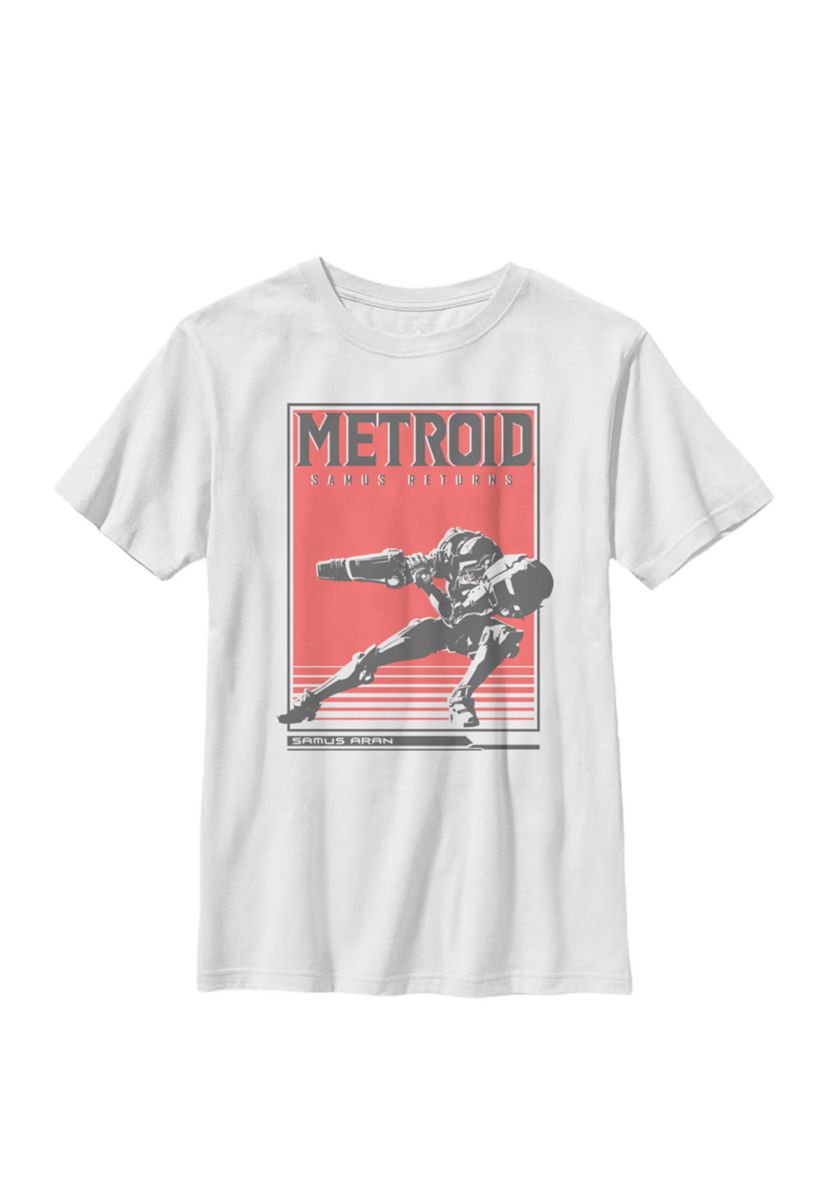 Boys Metroid Samus Returns Side Pose Crew T-Shirt