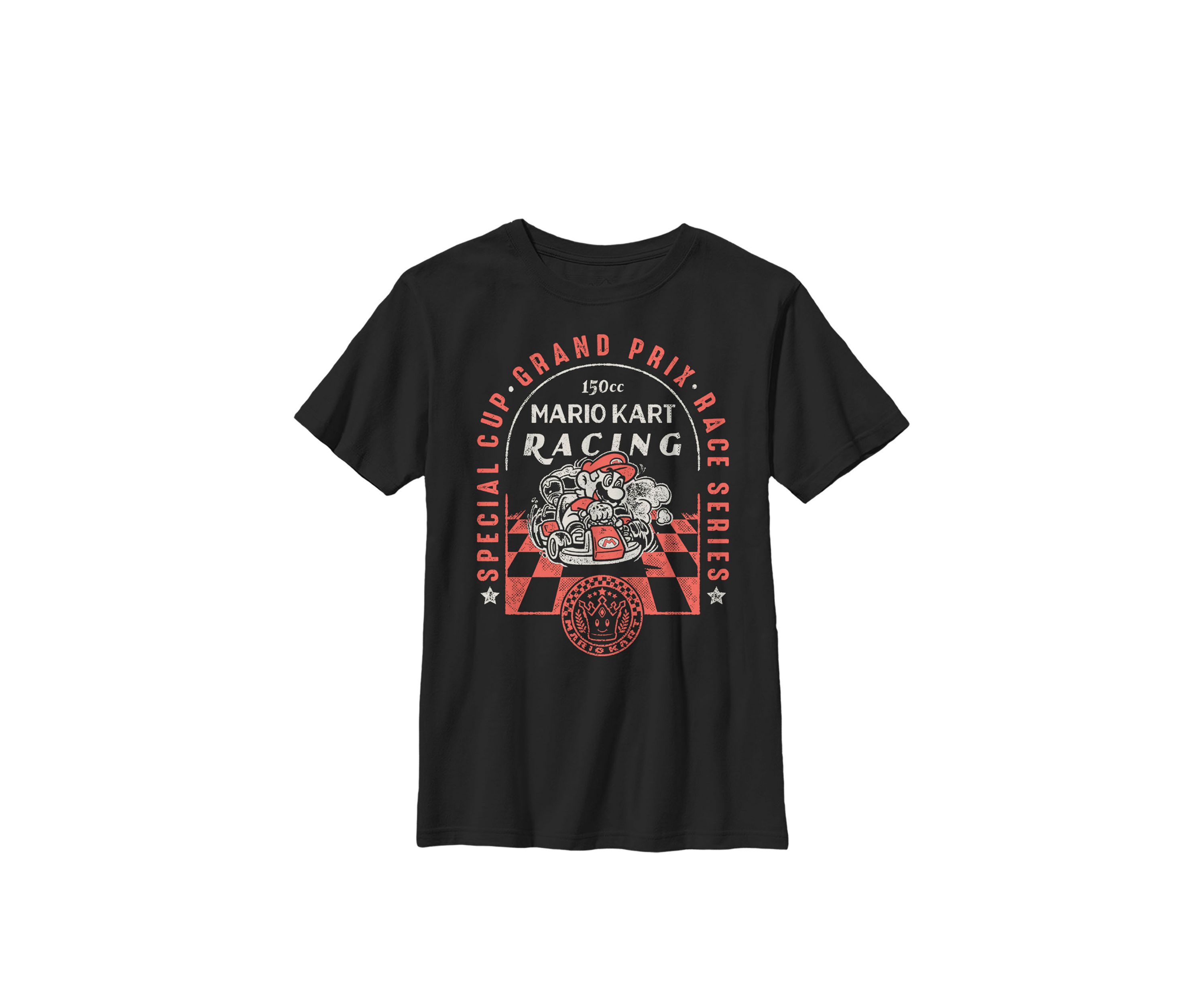Mario Kart Victory Crown Front 150cc Racing Crew Graphic T-Shirt