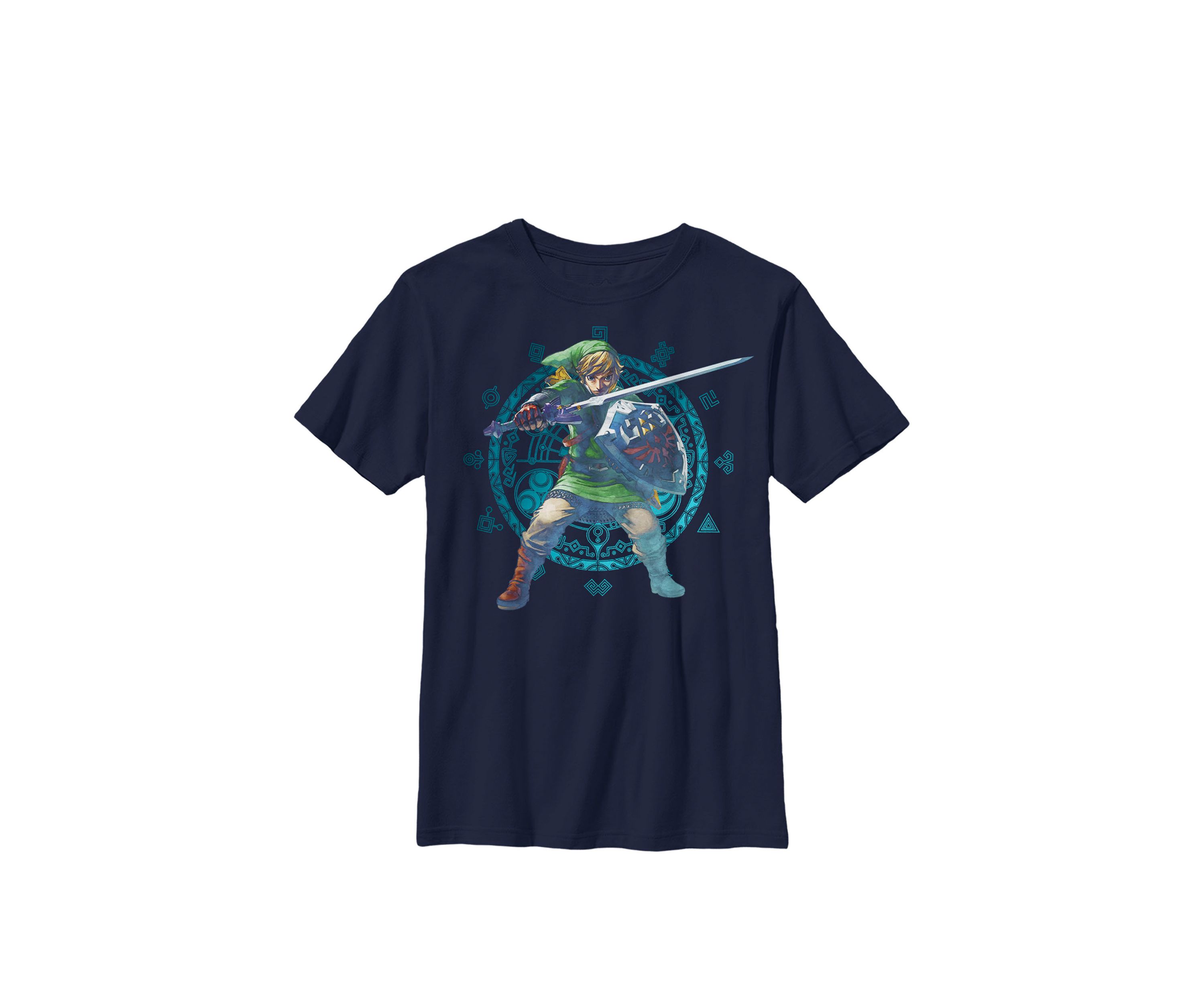 Boys Legend of Zelda Link Geometric Artsy Glow Crew T-Shirt