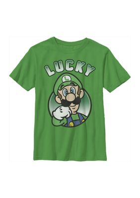 Nintendo Boys 4-7 LUCKY LUIGI Graphic T-Shirt, Large