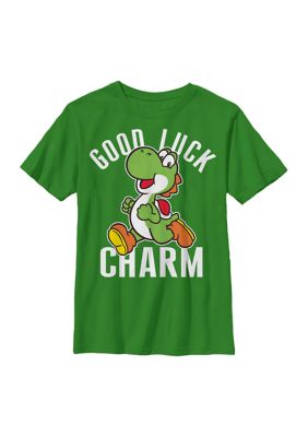 Nintendo Kids Good Luck Graphic T-Shirt, Large