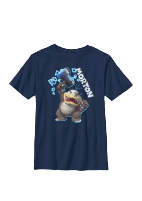 Nintendo Kids Super Mario Morton Action Pose Logo Crew Graphic T-Shirt