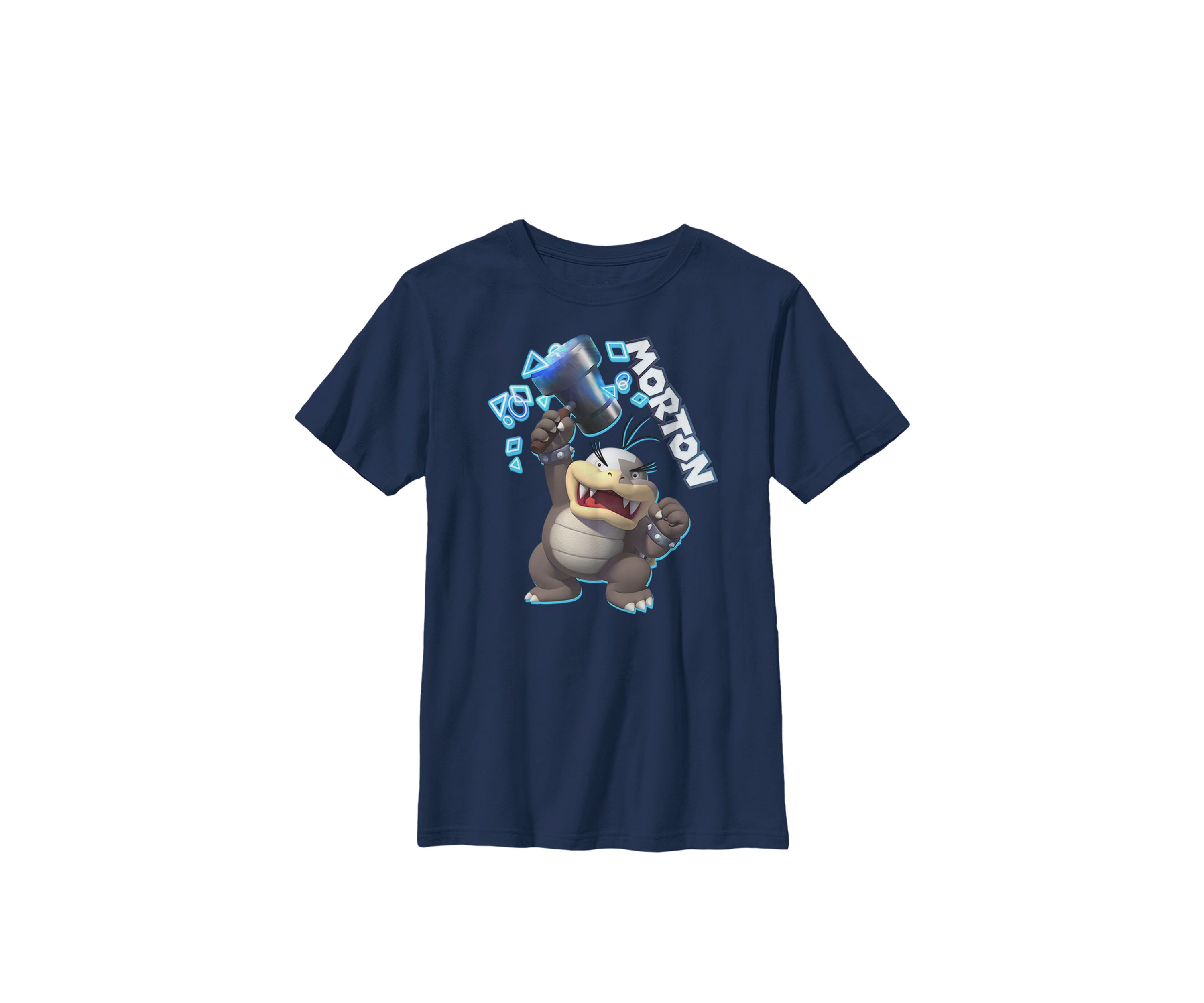 Super Mario Morton Action Pose Logo Crew Graphic T-Shirt