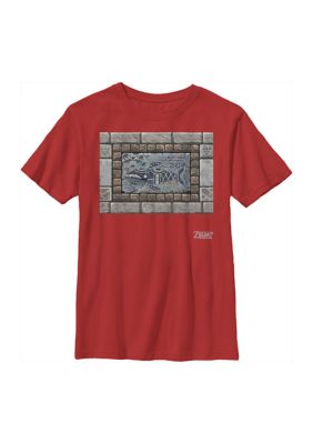 Nintendo Boys 4-7 Whale Tablet Graphic T-Shirt, Red, XSmall
