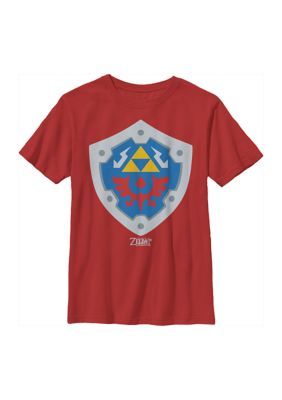Nintendo Boys 4-7 Hylian Shield Graphic T-Shirt, Red, XSmall