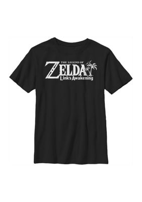 Nintendo Boys 4-7 Eng Logo Graphic T-Shirt, Black, Large