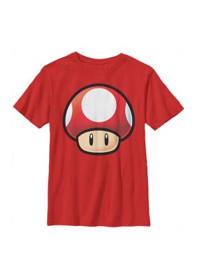 Nintendo Boys 4-7 Red Mushroom Graphic T-Shirt, XSmall