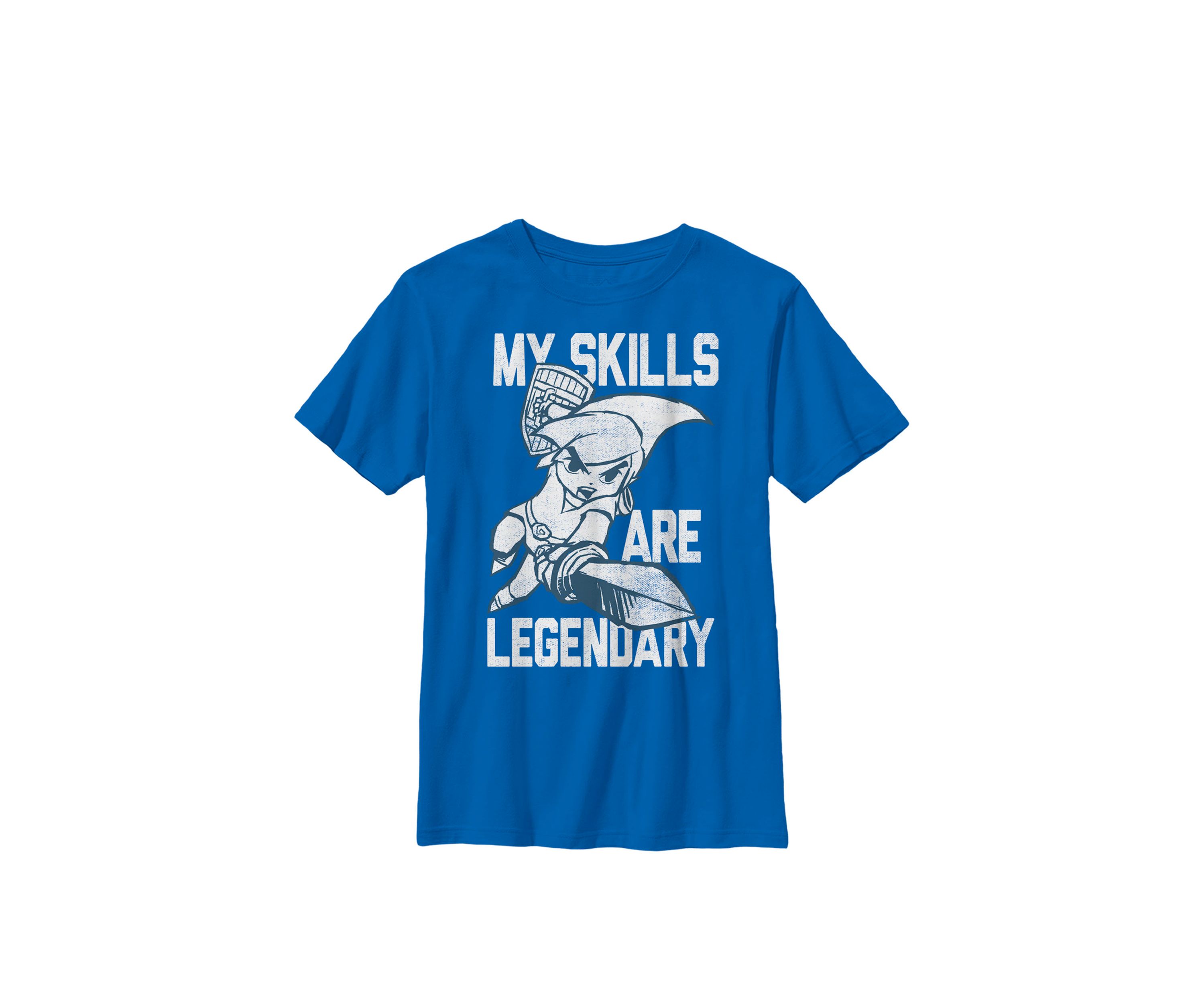 Boys Legend Of Zelda My Skills Are Legendary Sketch Logo Crew T-Shirt