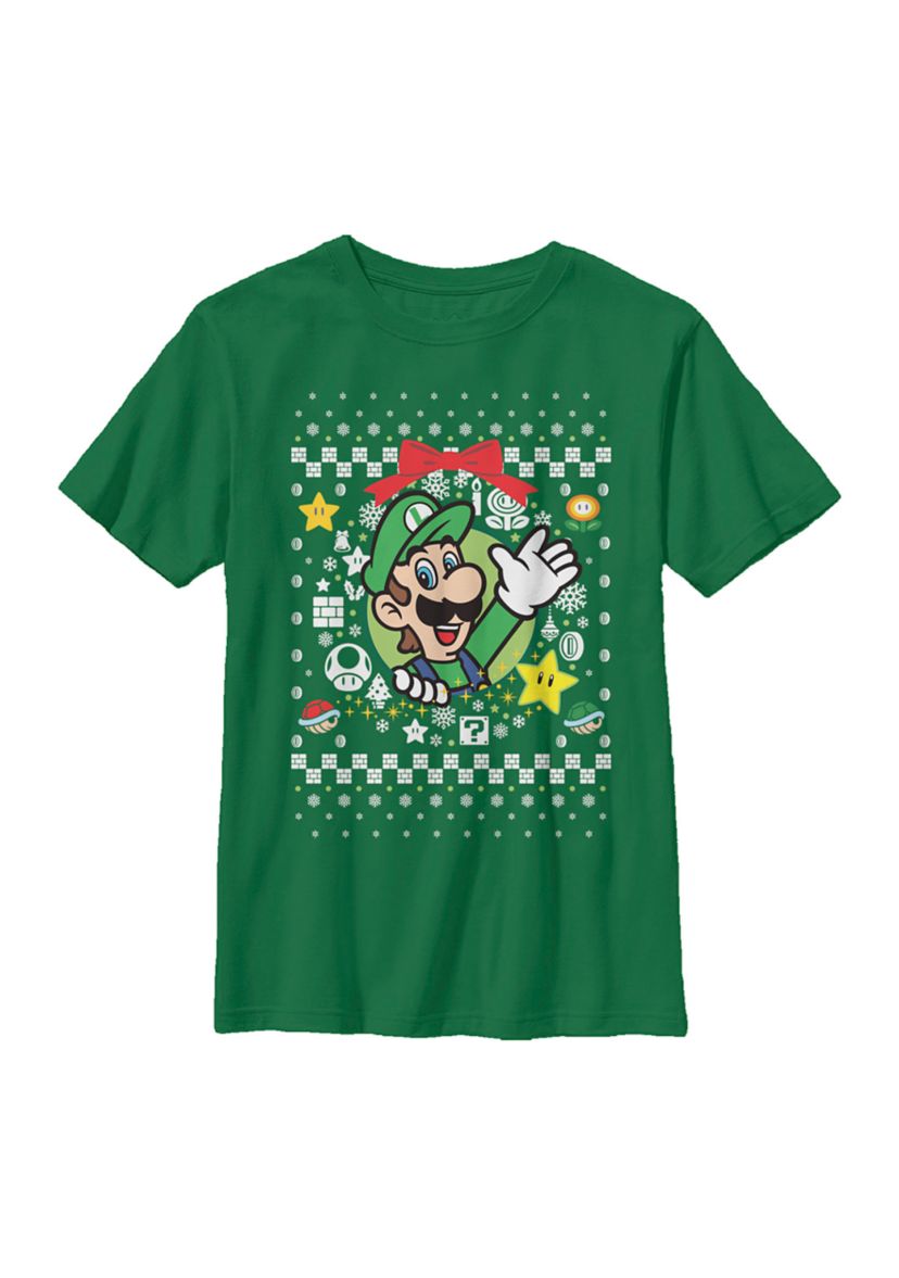 Boys 4-7 Wreath Luigi Sweater T-Shirt