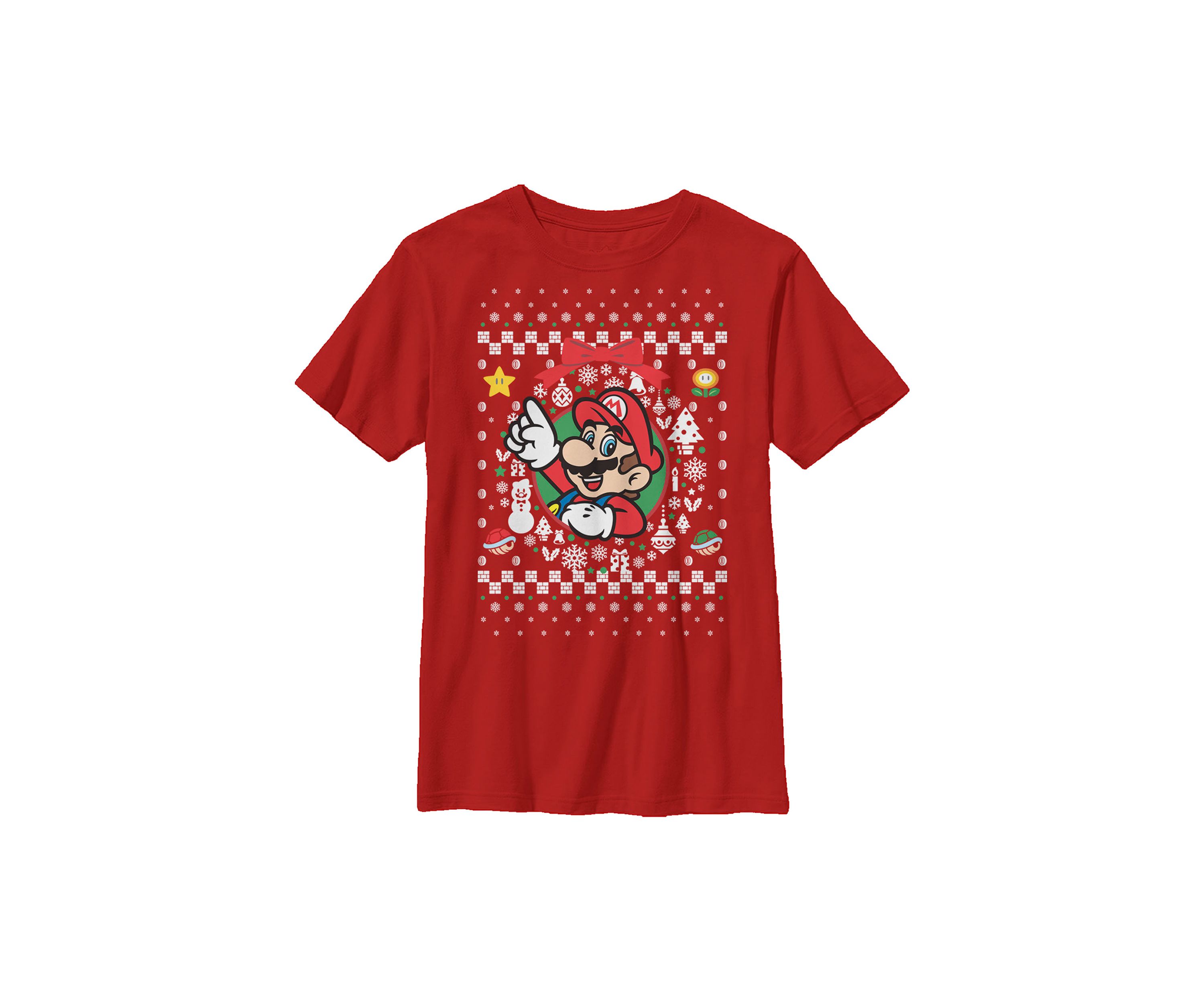 Boys 4-7 Wreath Mario Sweater T-Shirt