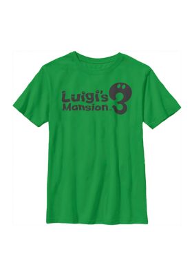 Nintendo Boys 4-7 Luigi's Mansion 3 Logo Graphic T-Shirt, X-Large