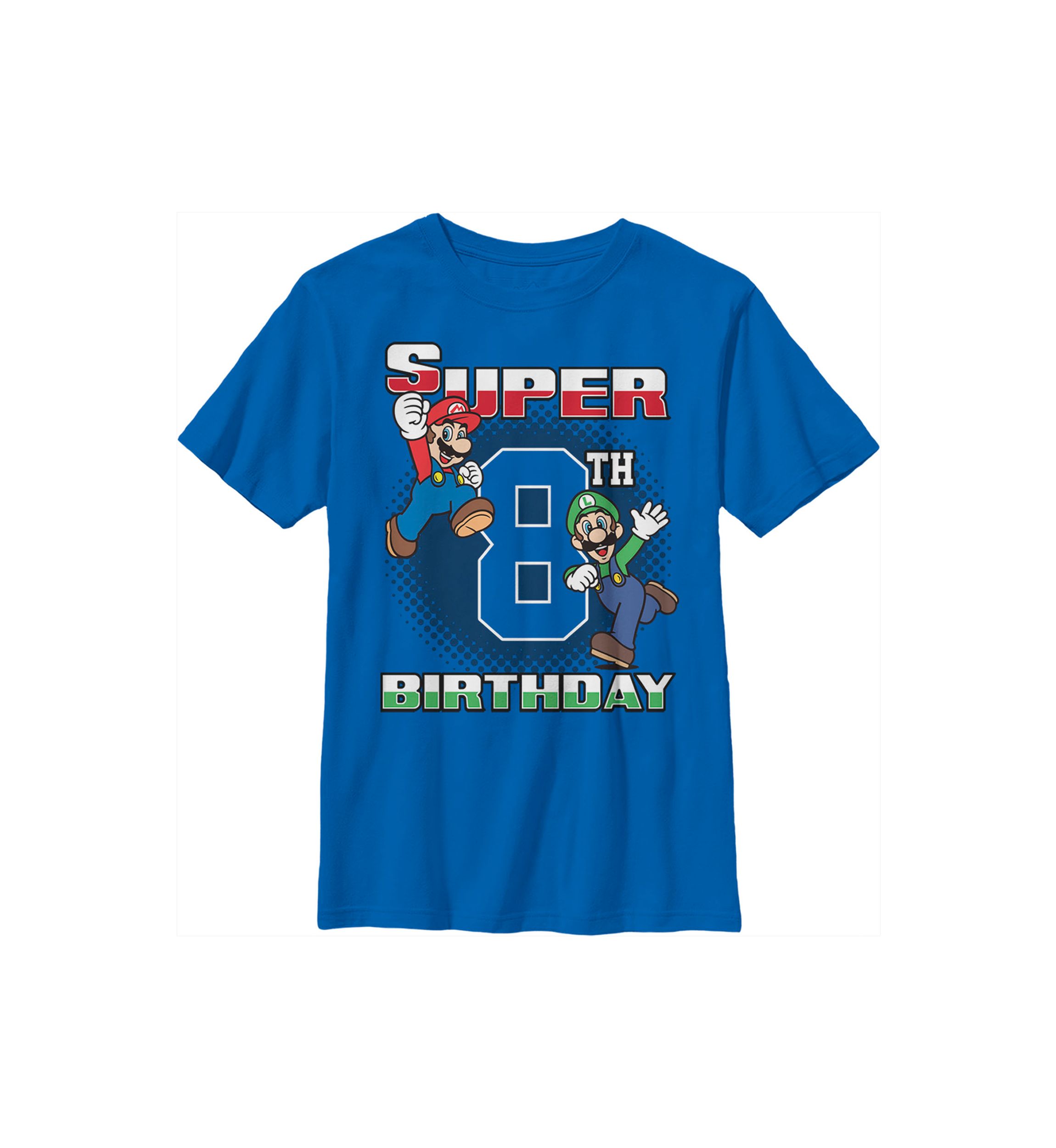 Boys 4-7 Super Bros 8th BDay Graphic T-Shirt