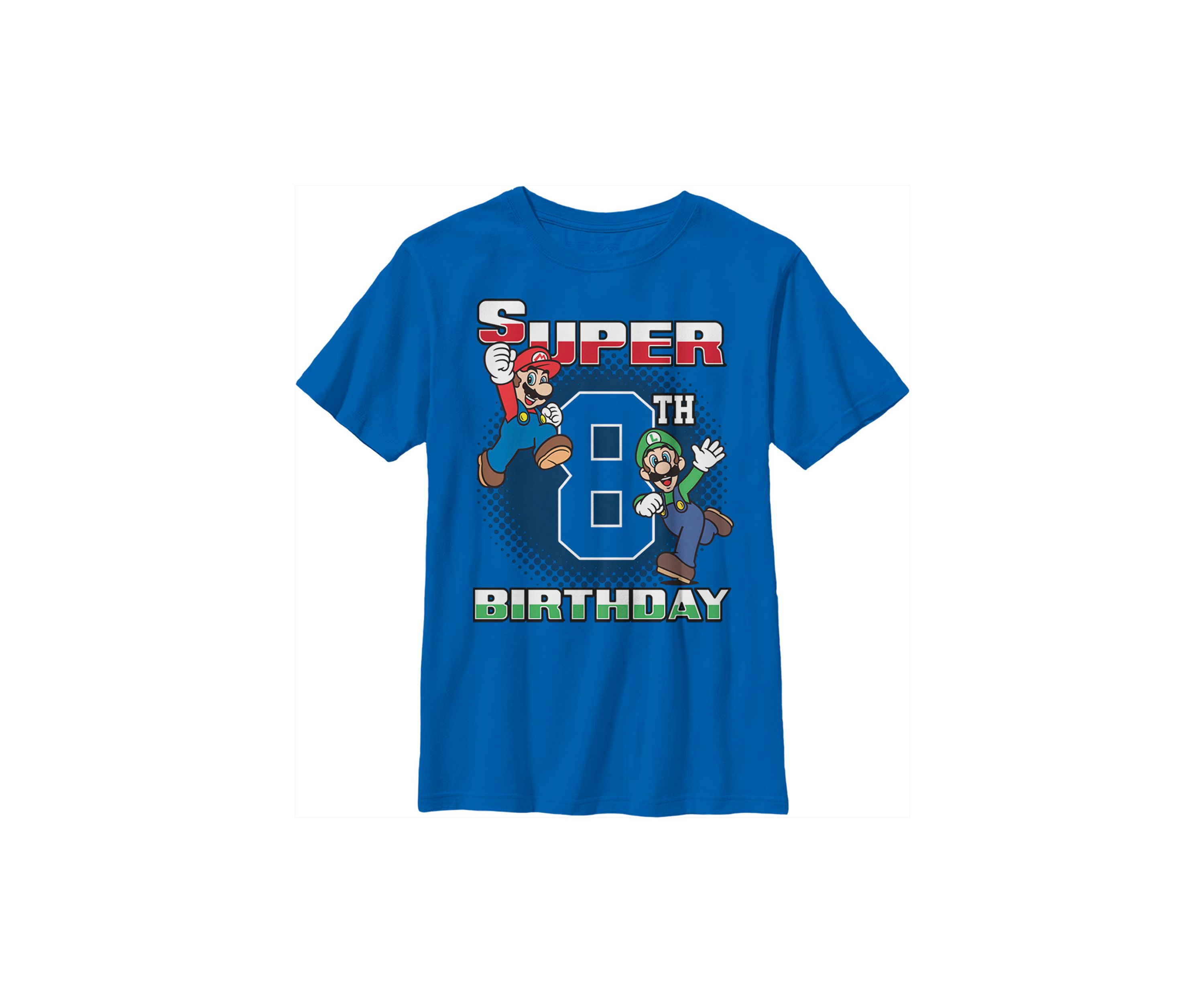 Boys 4-7 Super Bros 8th BDay Graphic T-Shirt