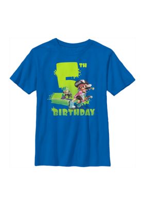 Nintendo Boys 4-7 Splatoon Fifth Bday Graphic T-Shirt, Small