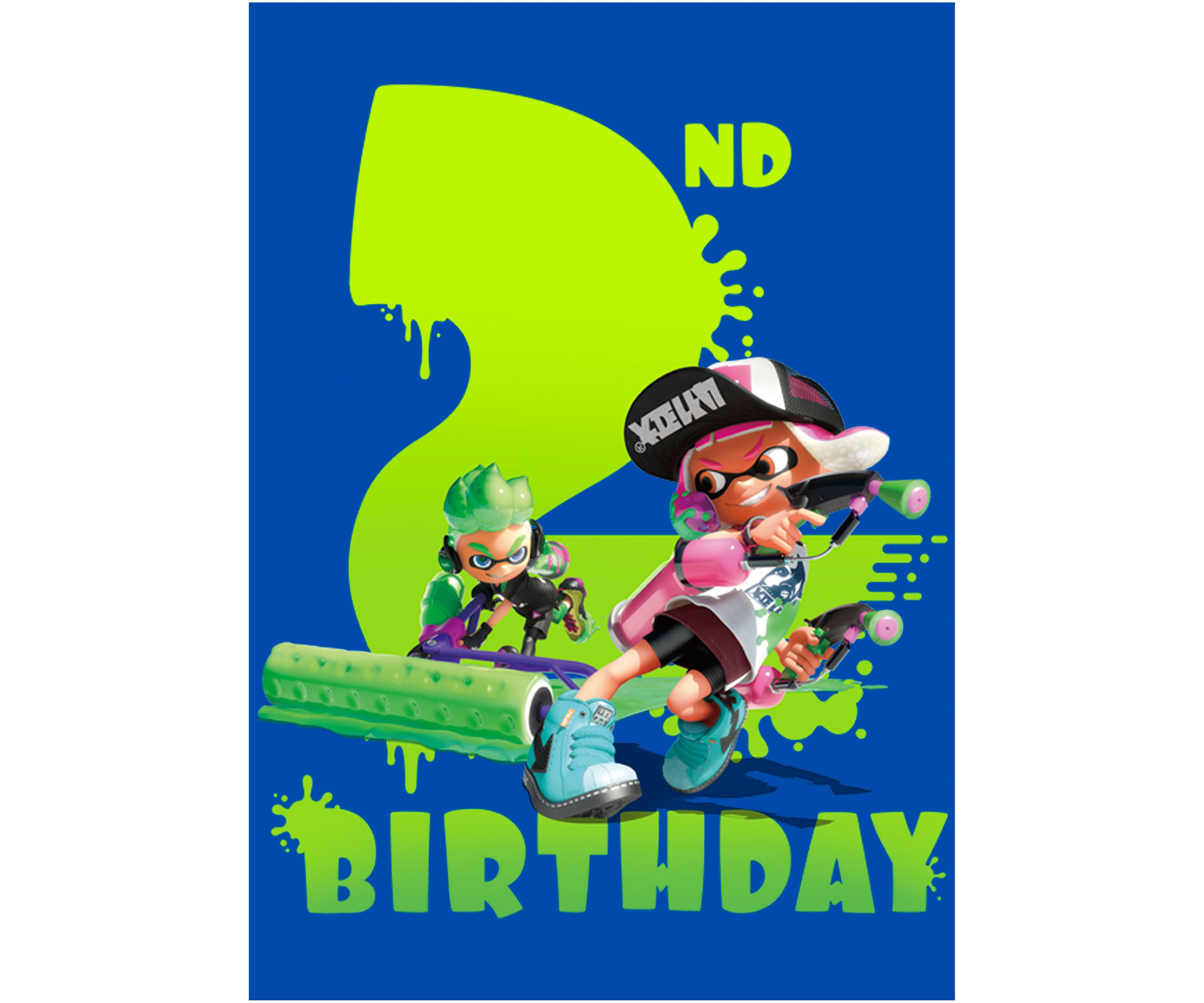 Boys 4-7 Splatoon Second Bday Graphic T-Shirt