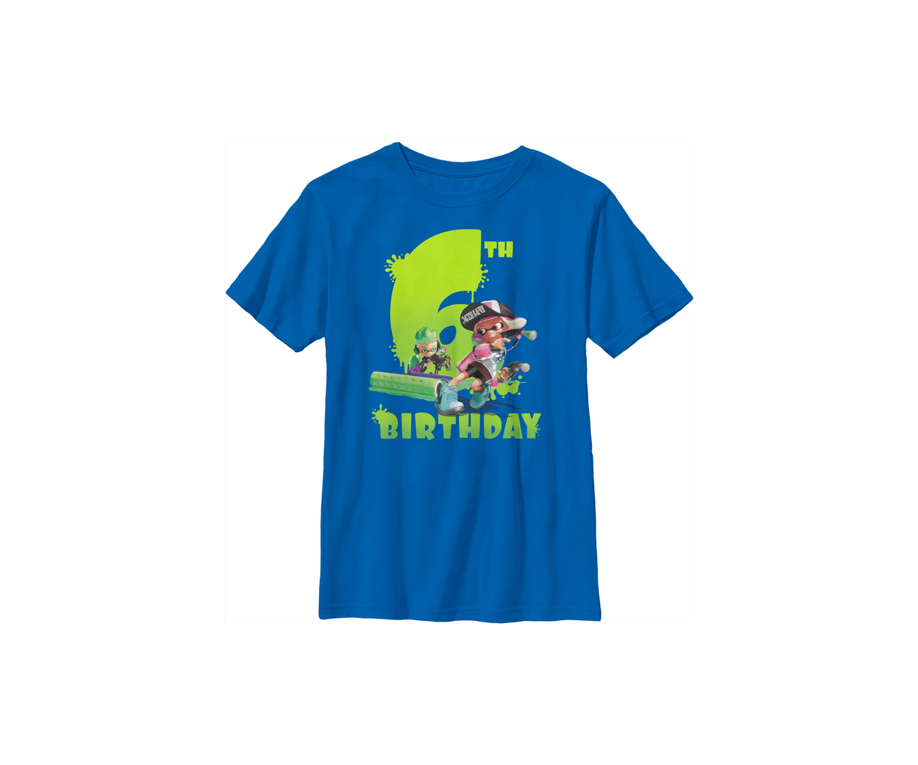 Boys 4-7 Splatoon Sixth Bday Graphic T-Shirt