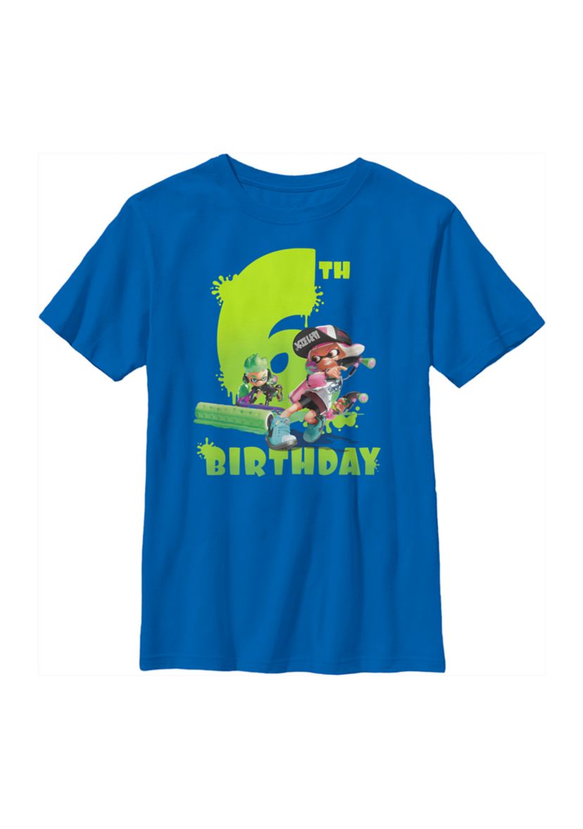 Boys 4-7 Splatoon Sixth Bday Graphic T-Shirt