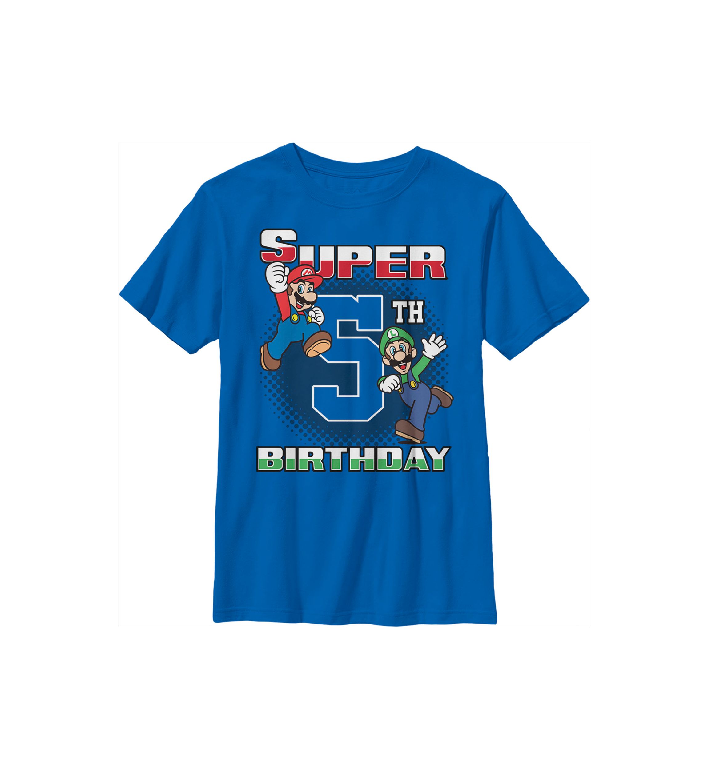 Boys 4-7 Super Bros 5th BDay Graphic T-Shirt