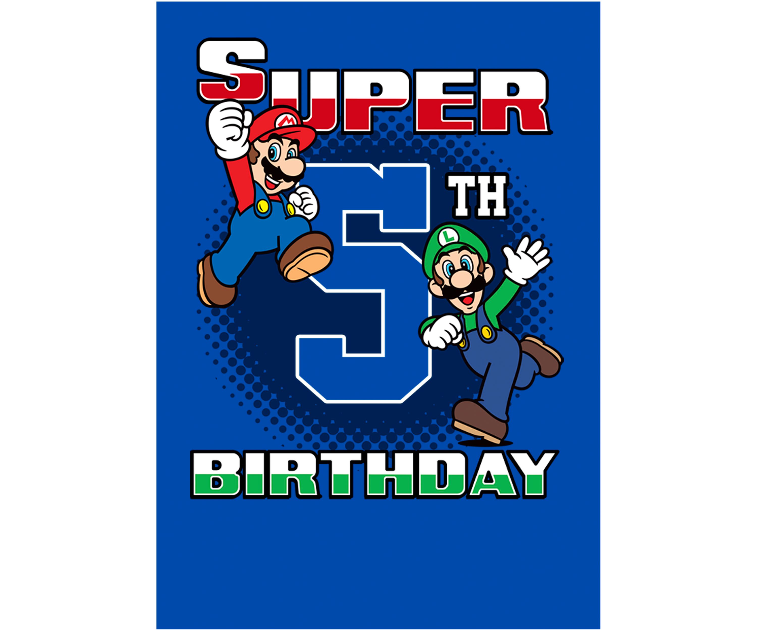 Boys 4-7 Super Bros 5th BDay Graphic T-Shirt