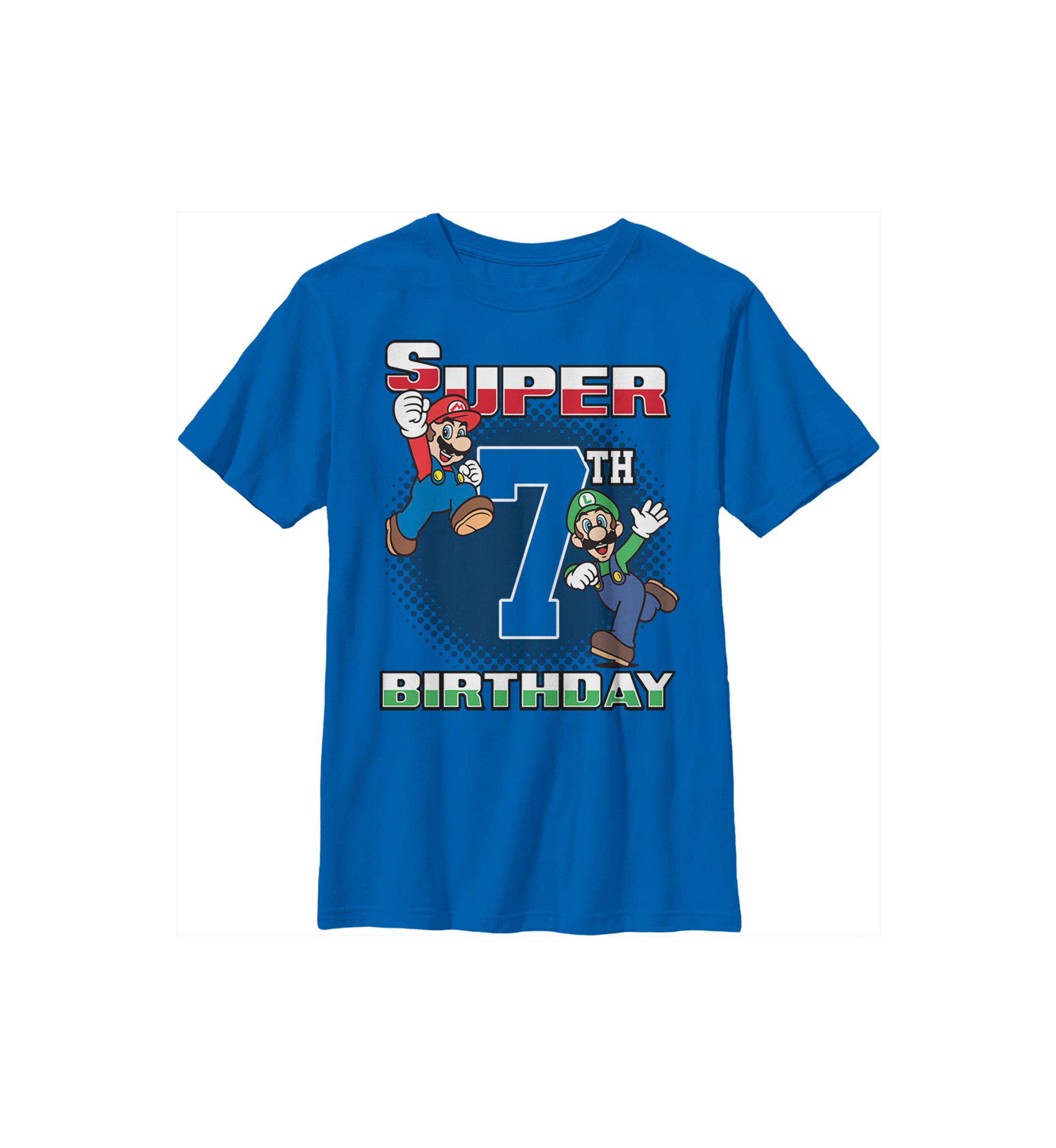 Boys 4-7 Super Bros 7th BDay Graphic T-Shirt
