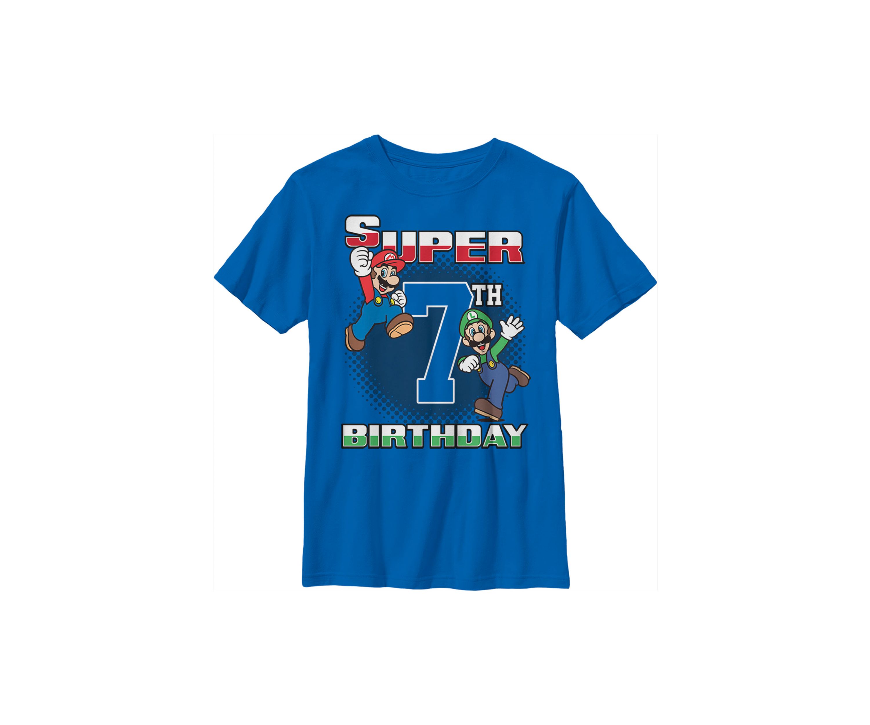 Boys 4-7 Super Bros 7th BDay Graphic T-Shirt