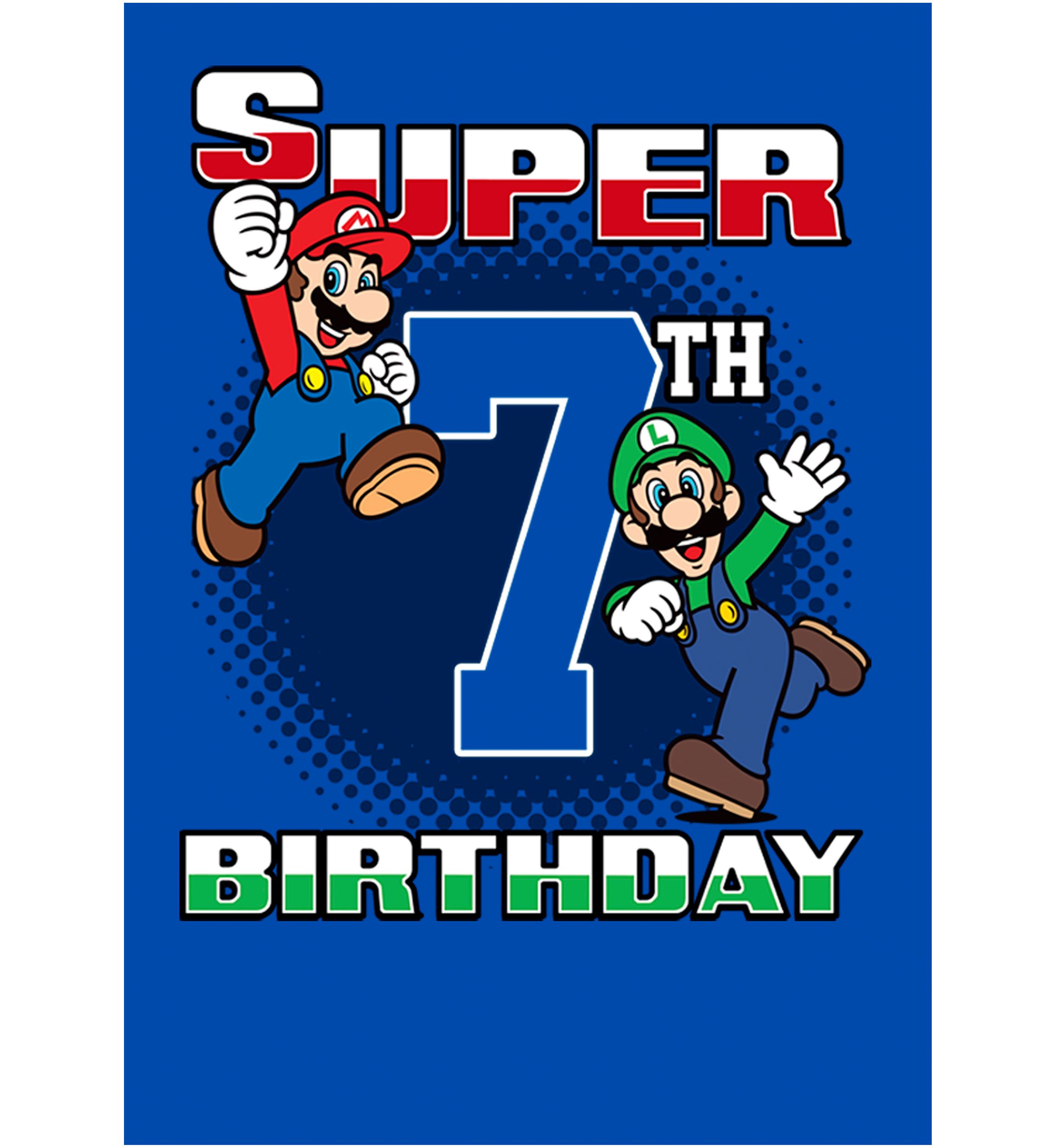 Boys 4-7 Super Bros 7th BDay Graphic T-Shirt