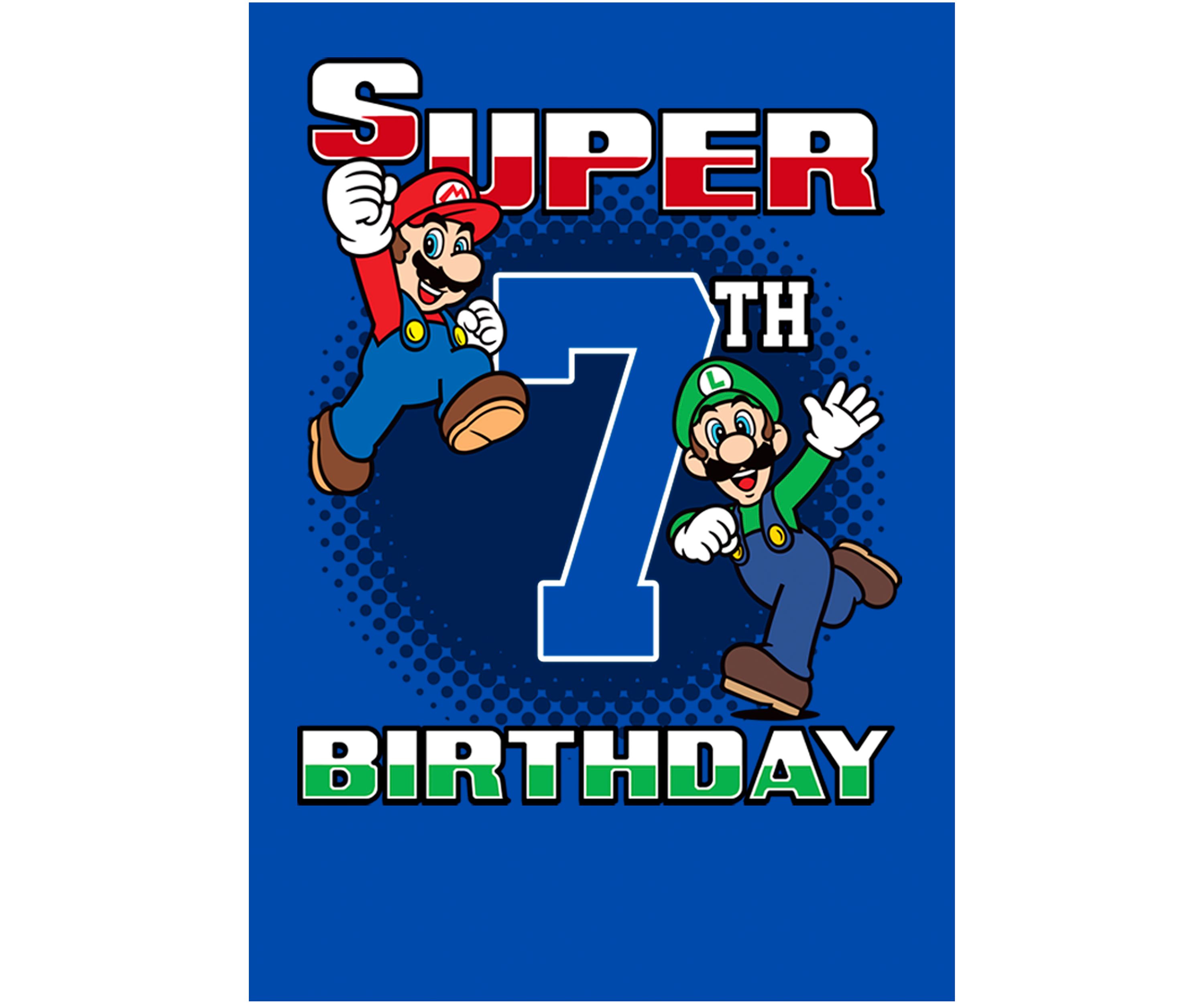 Boys 4-7 Super Bros 7th BDay Graphic T-Shirt