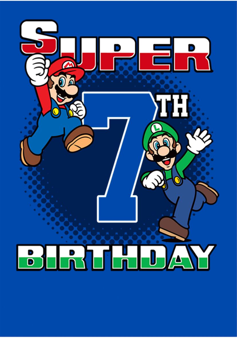 Boys 4-7 Super Bros 7th BDay Graphic T-Shirt