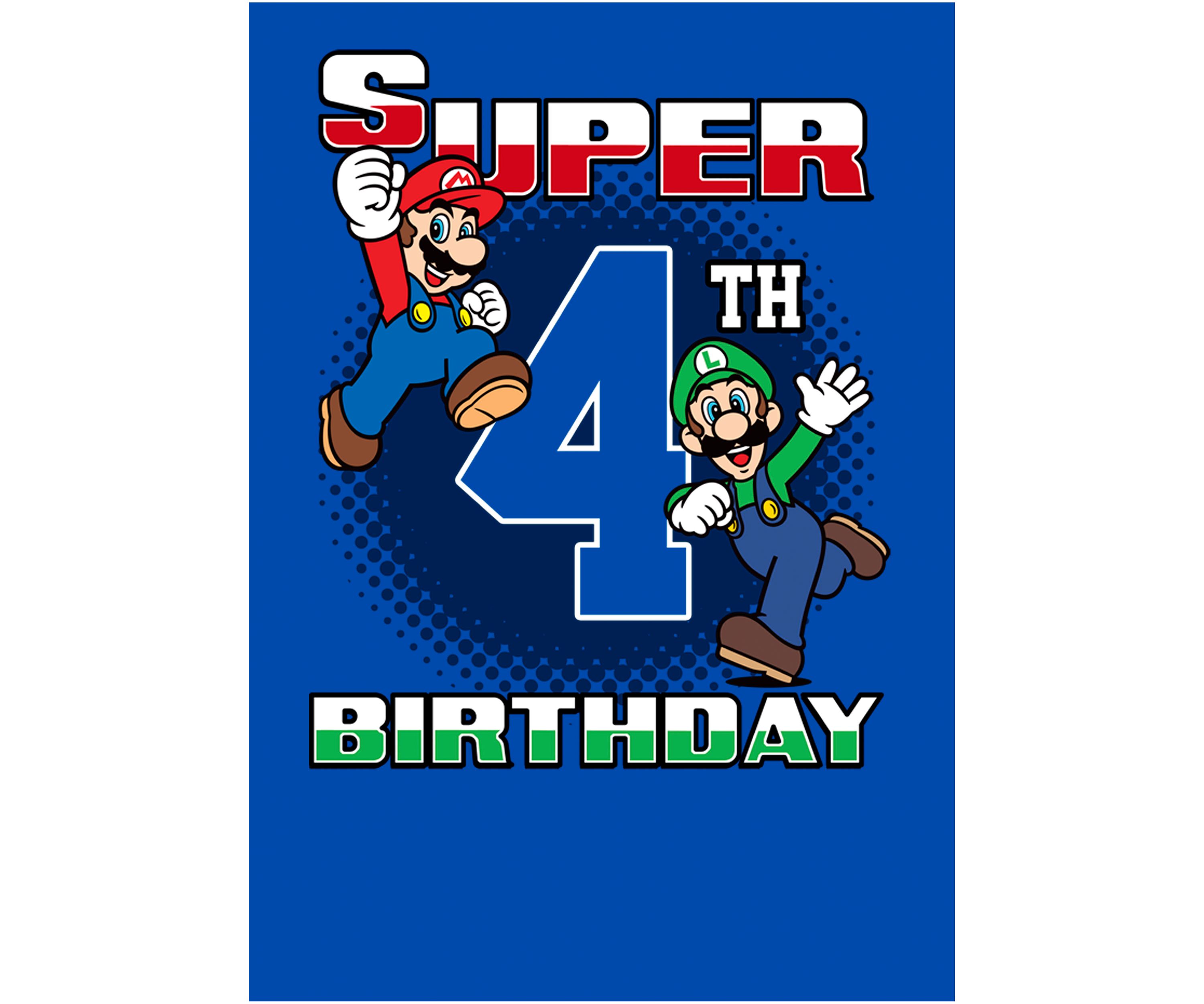 Boys 4-7 Super Bros 4th BDay Graphic T-Shirt