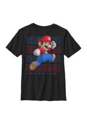 Nintendo Boys 4-7 Flying Mario Graphic T-Shirt, Black, Small