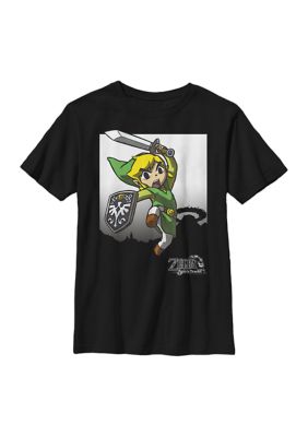 Nintendo Boys 4-7 Mountain Climber Graphic T-Shirt, Black, Small