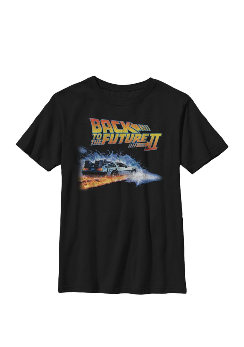 Delorean Jump Through Space Poster Crew Graphic T-Shirt