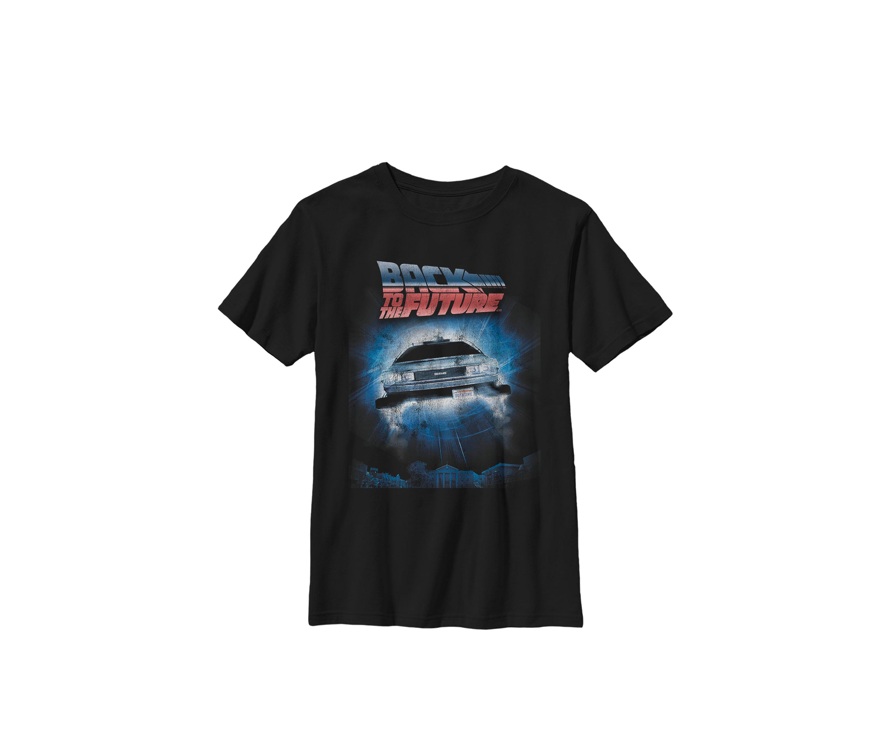 Delorean Outa Time Jump Poster Crew Graphic T-Shirt 