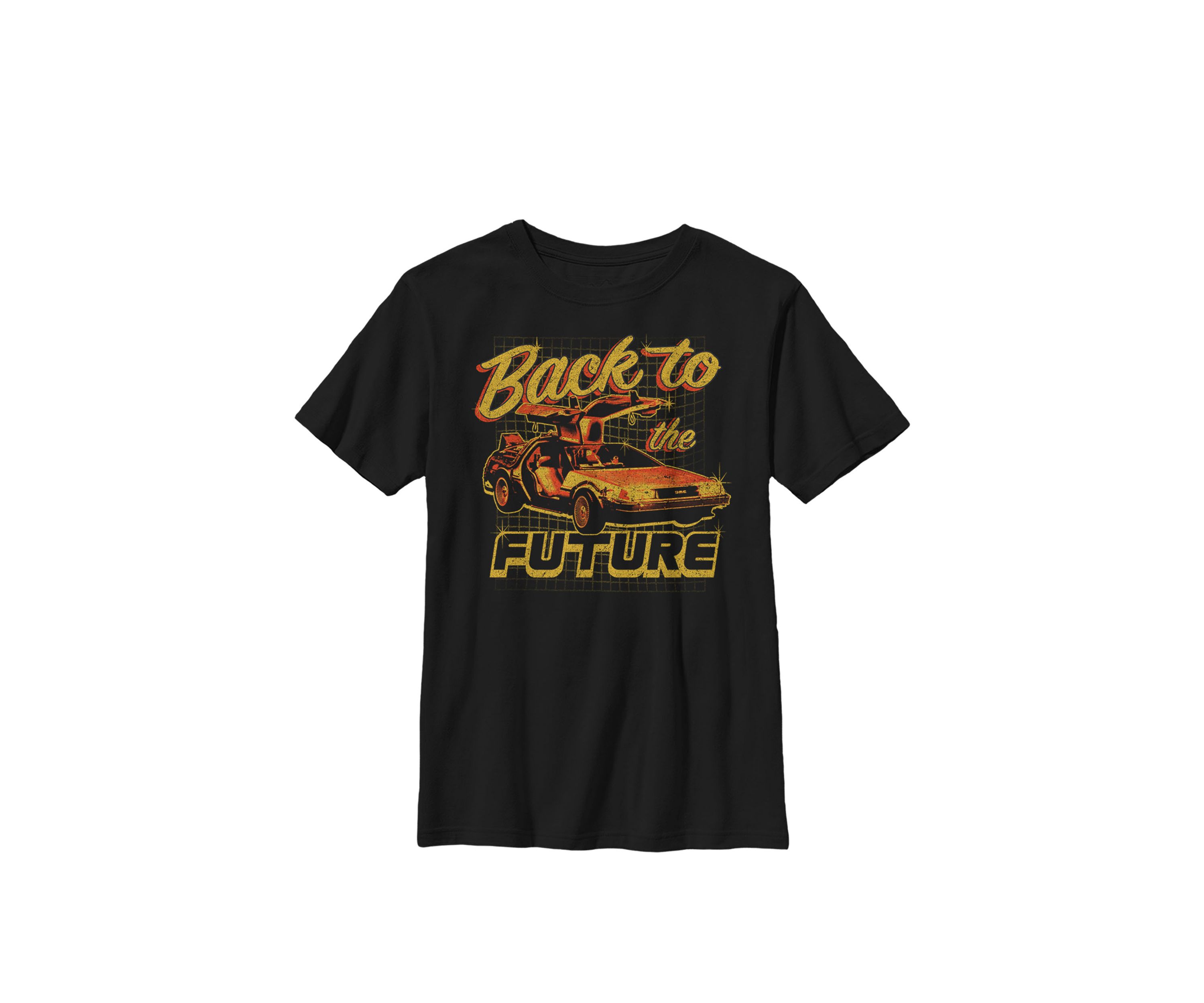 Delorean Vintage Grid Poster Crew Graphic T-Shirt