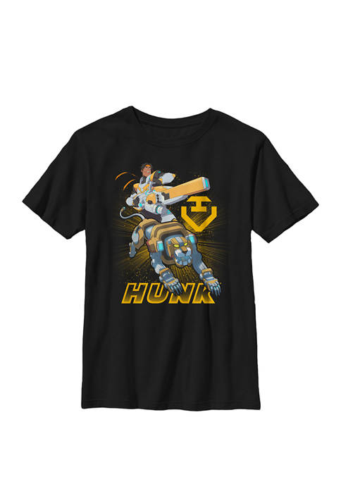 Legendary Defender Hunk Name Logo Crew Graphic T-Shirt